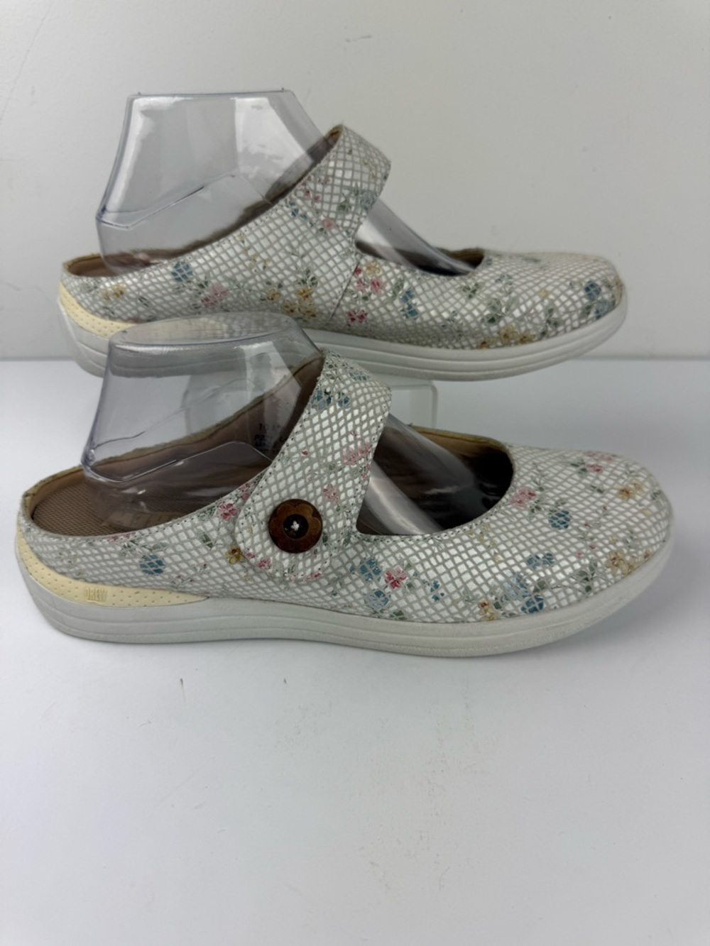 Drew Womens 10 Juniper Slip On Mules Mary Jane Floral Comfort Shoe